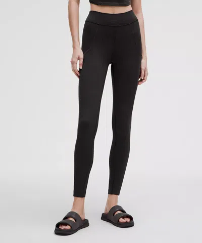 Lululemon Softy Suedey High-rise Leggings 28" In Black