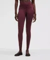 Lululemon Soft Sueded High-rise Leggings 28" In Burgundy