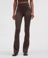 Lululemon Soft Sueded Split-hem High-rise Mini-flare Pant Regular In Brown