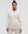 Lululemon Softstreme Cinch-waist Full-zip Jacket In White