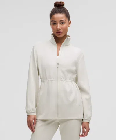 Lululemon Softstreme Cinch-waist Full-zip Jacket In White