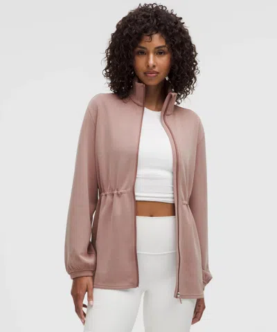 Lululemon Softstreme Cinch-waist Full-zip Jacket In Brown