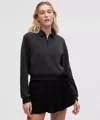 Lululemon Softstreme Collared Half-zip Pullover In Black