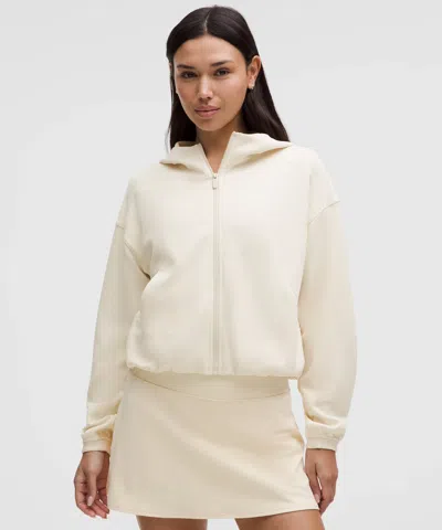 Lululemon Softstreme Full-zip Hoodie In White