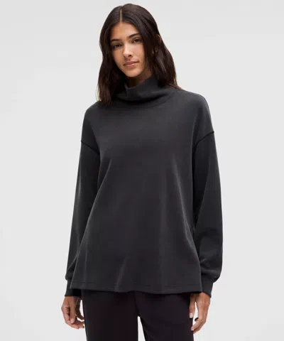 Lululemon Softstreme Funnel-neck Long Pullover In Black