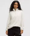 Lululemon Softstreme Half-zip Long Hoodie In White