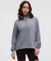 Lululemon Softstreme Half-zip Long Hoodie In Gray