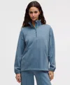 Lululemon Softstreme Half-zip In Blue