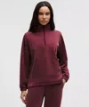 Lululemon Softstreme Half-zip In Brown