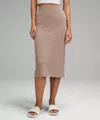 Lululemon Softstreme High-rise Midi Skirt In Brown