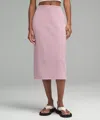 Lululemon Softstreme High-rise Midi Skirt In Pink