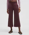 Lululemon Softstreme High-rise Wide-leg Cropped Pants In Burgundy