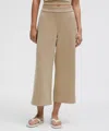 Lululemon Softstreme High-rise Wide-leg Cropped Pants In Neutral