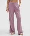 Lululemon Softstreme High-rise Wide-leg Pique Pants Regular In Pink