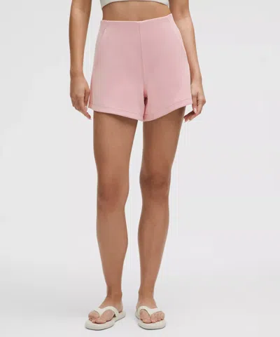 Lululemon Softstreme Kick-flare Mid-rise Short 4" In Pink