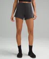 Lululemon Softstreme Kick-flare Mid-rise Shorts 4" In Black