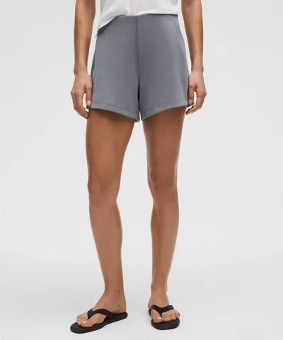 Lululemon Softstreme Kick-flare Mid-rise Short 4" In Gray