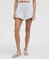Lululemon Softstreme Kick-flare Mid-rise Shorts 4" In White