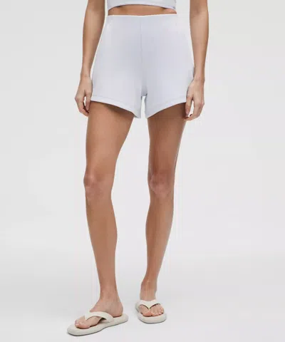 Lululemon Softstreme Kick-flare Mid-rise Shorts 4" In White