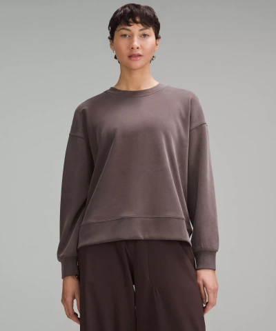 Lululemon Softstreme Perfectly Oversized Crewneck Pullover In Brown