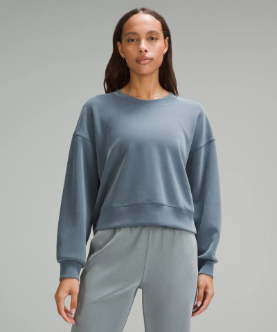 Lululemon Softstreme Perfectly Oversized Cropped Crew In Gray