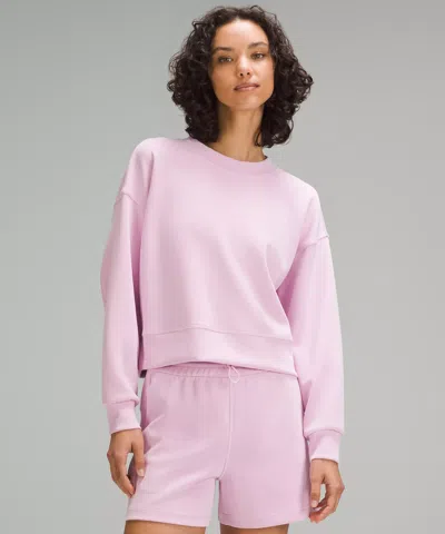 Lululemon Softstreme Perfectly Oversized Cropped Crew In Pink