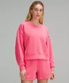 Lululemon Softstreme Perfectly Oversized Cropped Crew In Pink