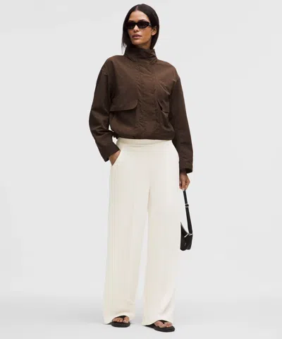 Lululemon Softstreme Pintuck High-rise Wide-leg Pant In Brown
