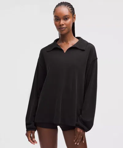 Lululemon Softstreme Pique Oversized Long-sleeve Polo Shirt