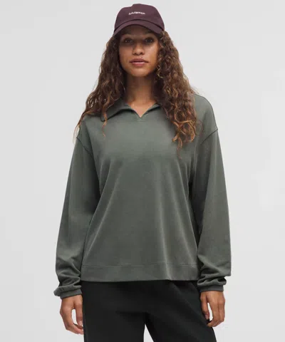 Lululemon Softstreme Pique Oversized Long-sleeve Polo Shirt