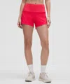 Lululemon Speed Up High-rise Lined Short 4" In Red
