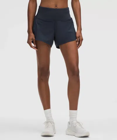Lululemon Speed Up High-rise Lined Short 4" In True Navy