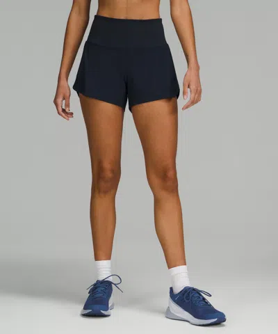 Lululemon Speed Up High-rise Lined Shorts 4" In True Navy