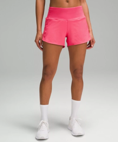 Lululemon Speed Up High-rise Lined Shorts 4" In Pink