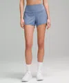 Lululemon Speed Up High-rise Lined Shorts 4" In Blue