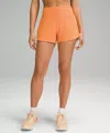 Lululemon Speed Up High-rise Lined Shorts 4" In Orange