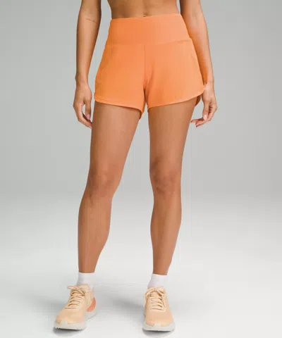 Lululemon Speed Up High-rise Lined Shorts 4" In Orange