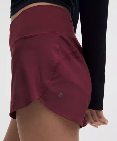 Lululemon Speed Up High-rise Short 2.5" In Burgundy