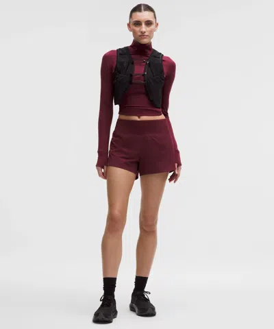 Lululemon Speed Up High-rise Short 4" In Burgundy