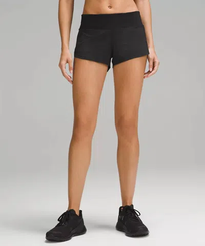 Lululemon Speed Up Low-rise Lined Short 2.5" In Black