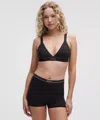 Lululemon Stretch Cotton Ribbed Logo Bralette B/c Cup