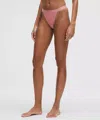 Lululemon Stretch Cotton Ribbed Logo High-rise Thong Underwear