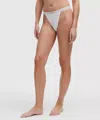 Lululemon Stretch Cotton Ribbed Logo High-rise Thong Underwear