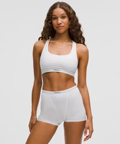 Lululemon Stretch Cotton Ribbed Logo Racerback Bralette