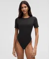 Lululemon Stretch Cotton Ribbed Short-sleeve Bodysuit