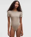 Lululemon Stretch Cotton Ribbed Short-sleeve Bodysuit