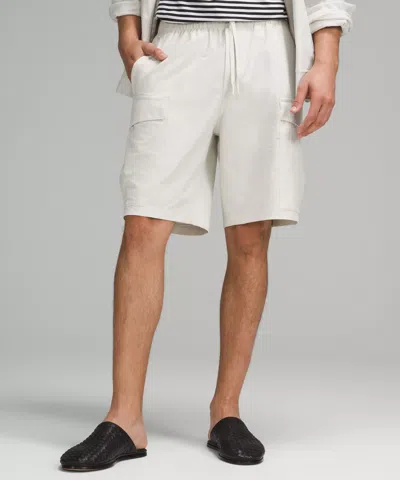 Lululemon Stretch Cotton Versatwill Cargo Pocket Shorts 10" In White