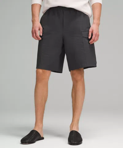 Lululemon Stretch Cotton Versatwill Cargo Pocket Shorts 10" In Black