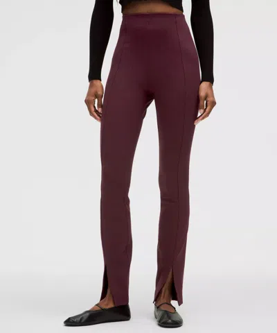 Lululemon Stretch Knit High-rise Pull-on Pant Regular In Burgundy