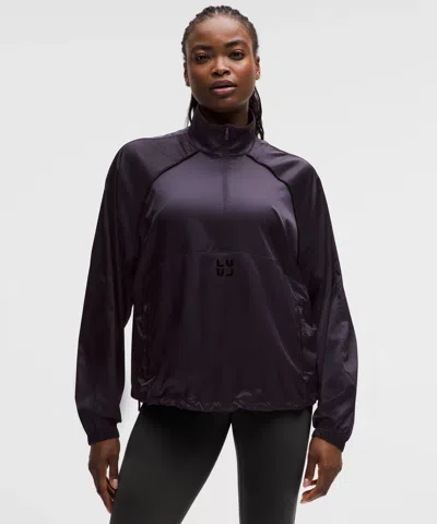 Lululemon Stretch-satin Flocked Training Jacket In Purple